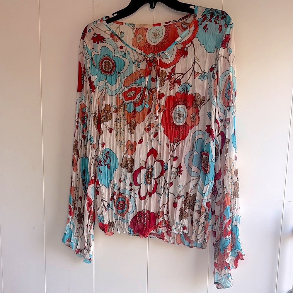 Free 🔥 w/purchase Floral Print Top - Forever 21 Multicolor Size M